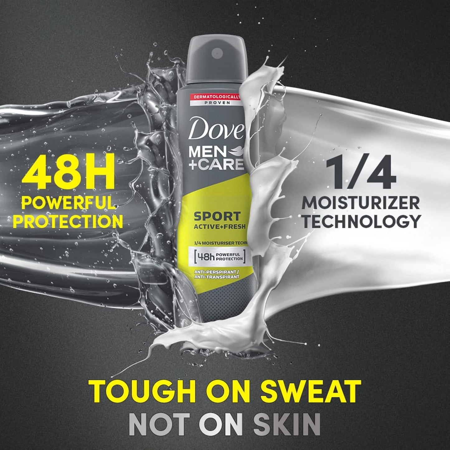 Dove Men+Care Sport Active+ Dry Spray Deodorant 150 ml Pack of 2