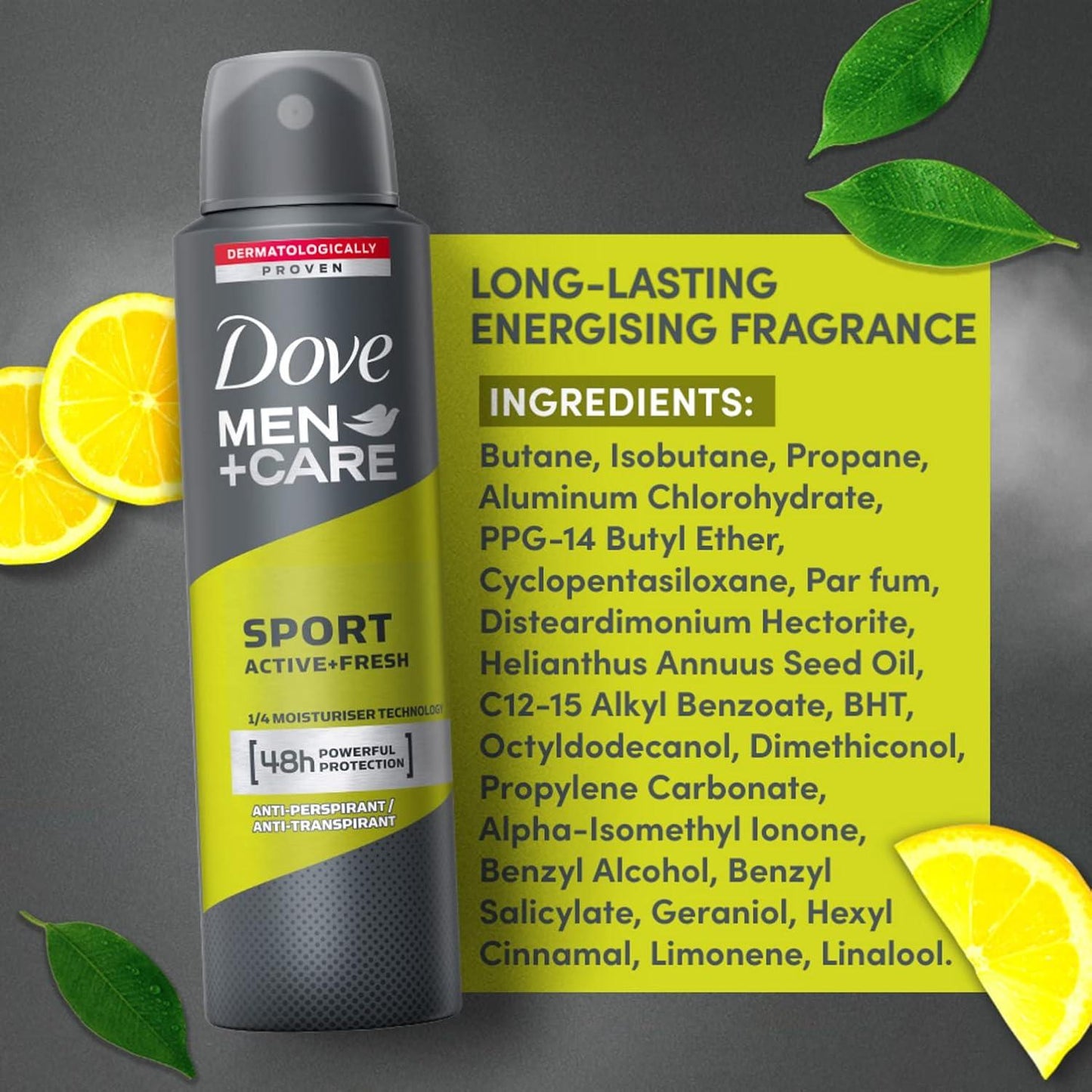 Dove Men+Care Sport Active+ Dry Spray Deodorant 150 ml Pack of 2