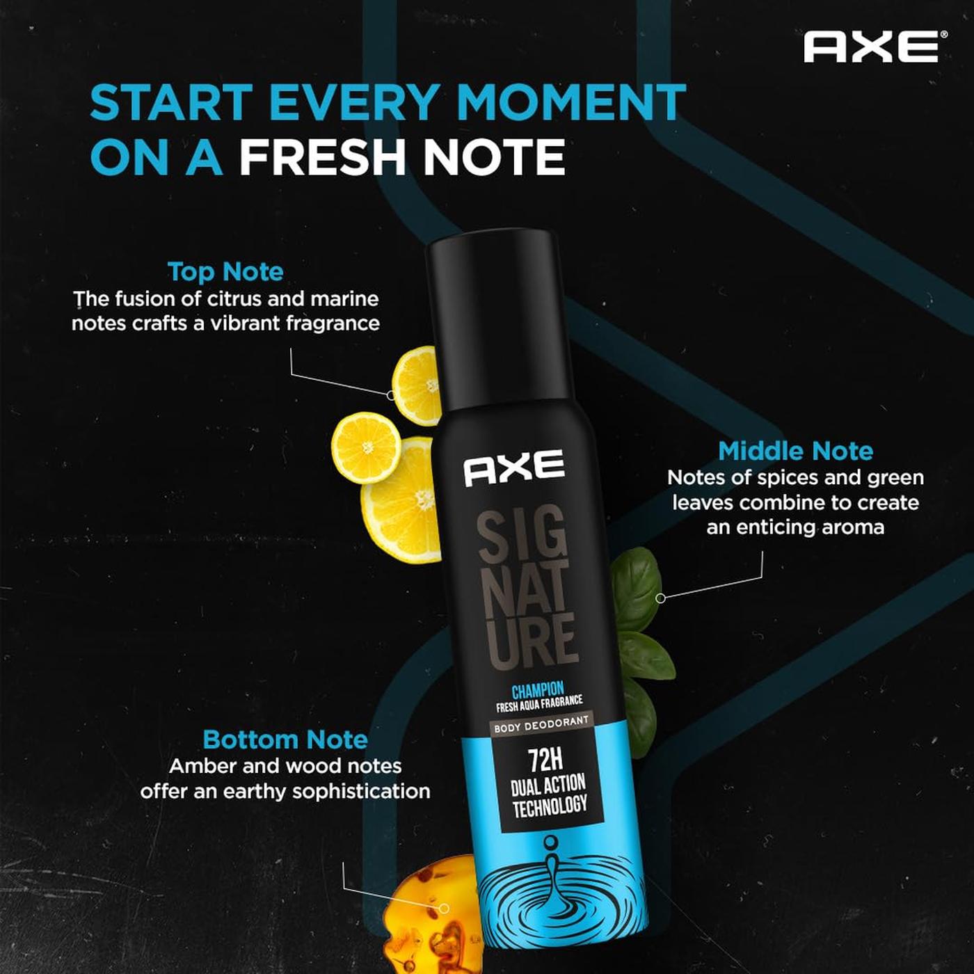 Axe Signature Champion No Gas Deodorant 154 ml Pack of 2