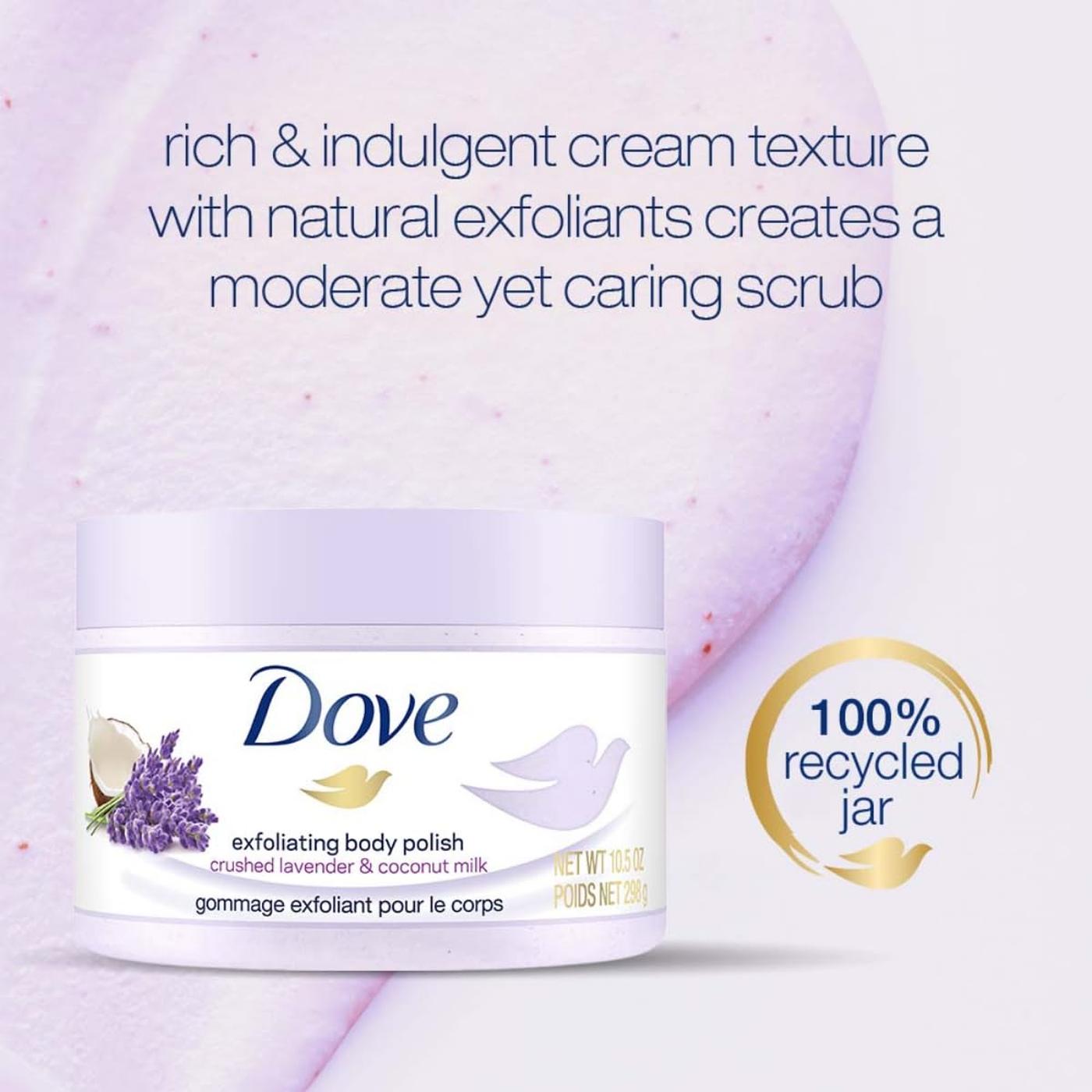 Dove Exfoliating Body Polish Lavender & Coconut Milk 298g Pack of 2