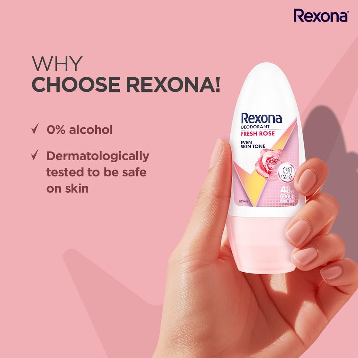 Rexona Fresh Rose Roll On Deodorant Women 50 ml Pack of 2
