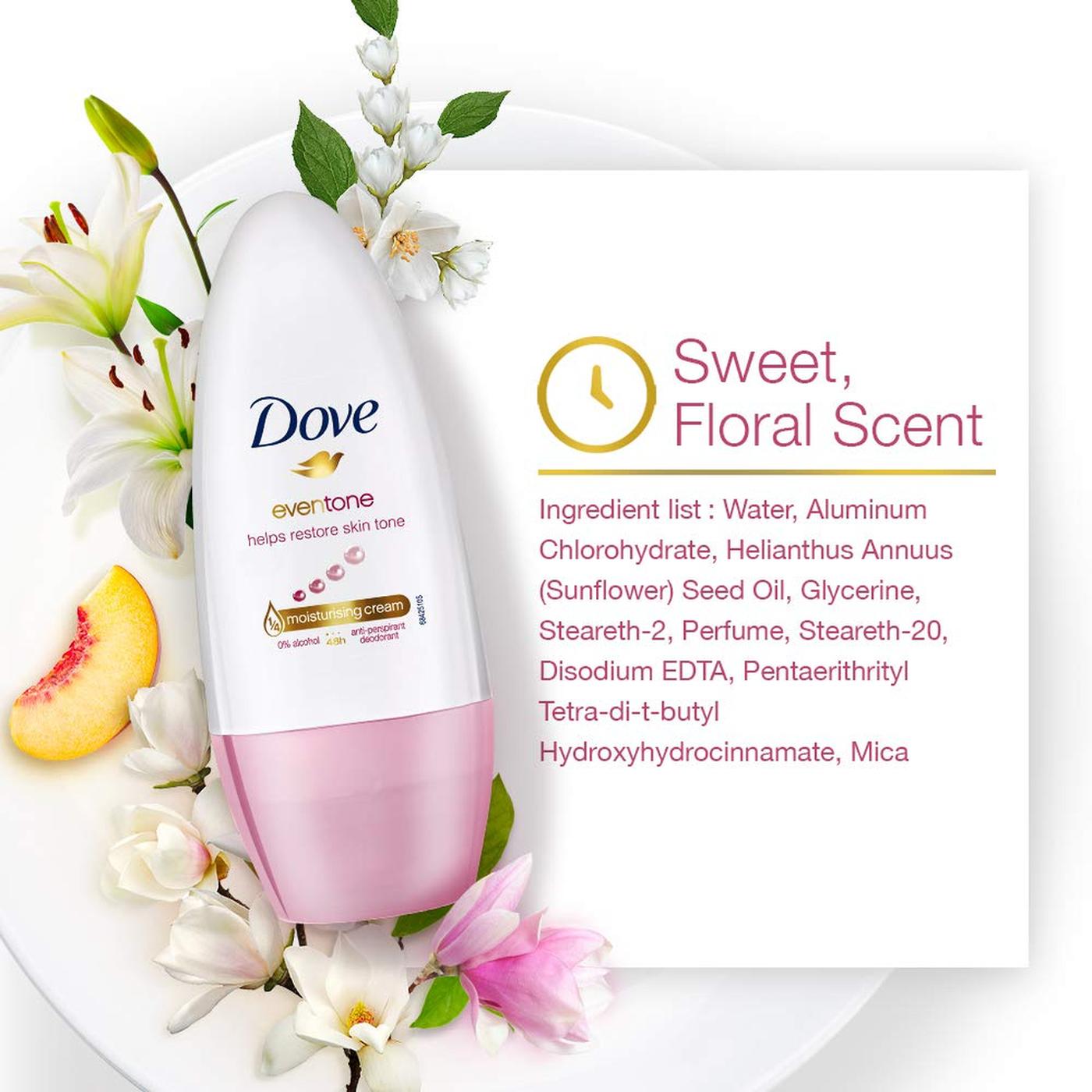 Dove Eventone Deodorant Roll-On Women 50 ml Pack of 2