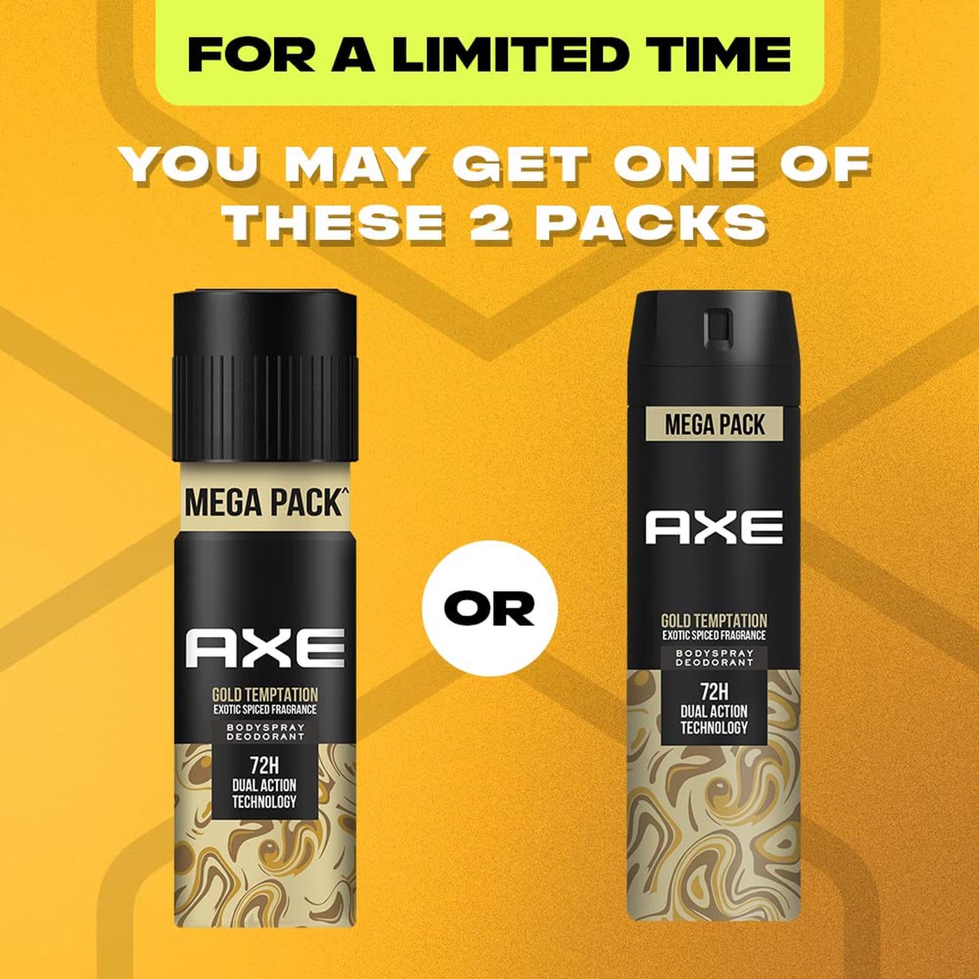 Axe Gold Temptation Deodorant Spray 215 ml Pack of 2