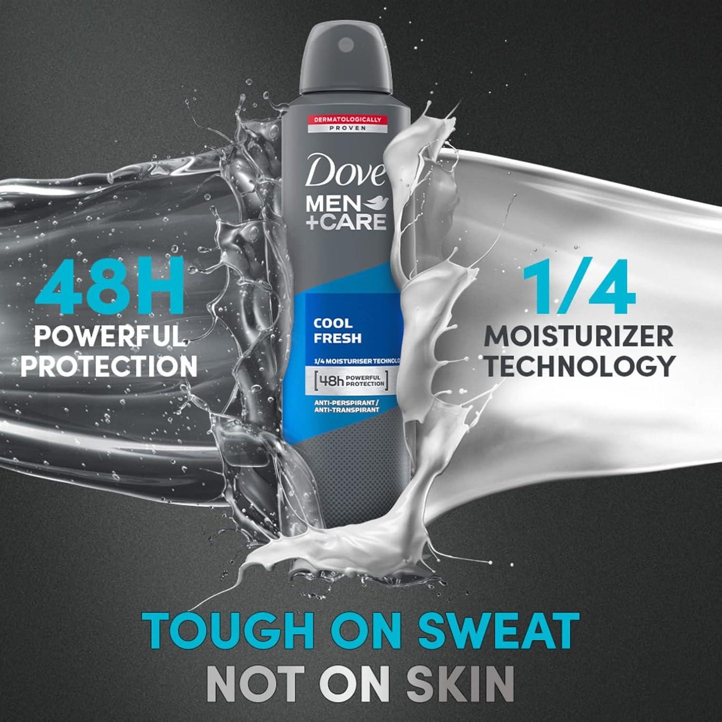 Dove Men+Care Cool Fresh Dry Spray Deodorant 250 ml Pack of 2