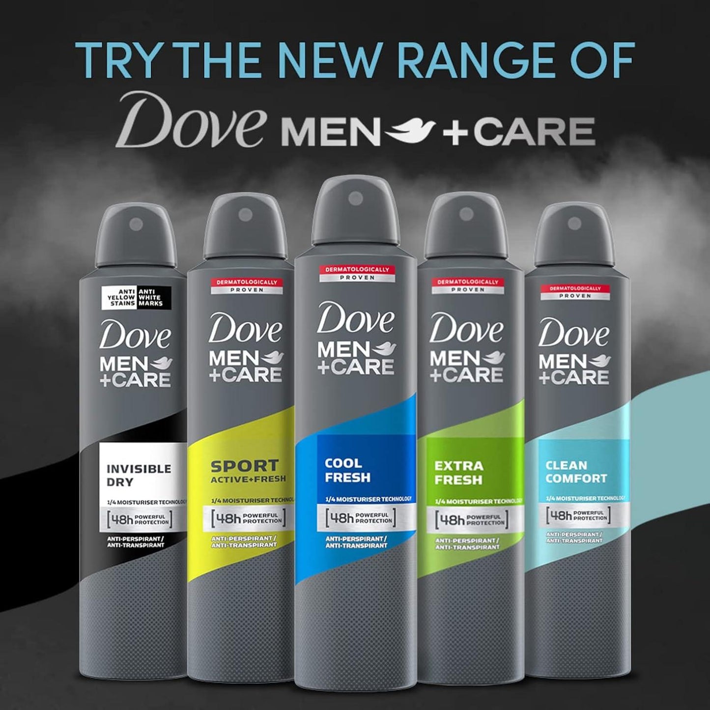 Dove Men+Care Cool Fresh Dry Spray Deodorant 250 ml Pack of 2
