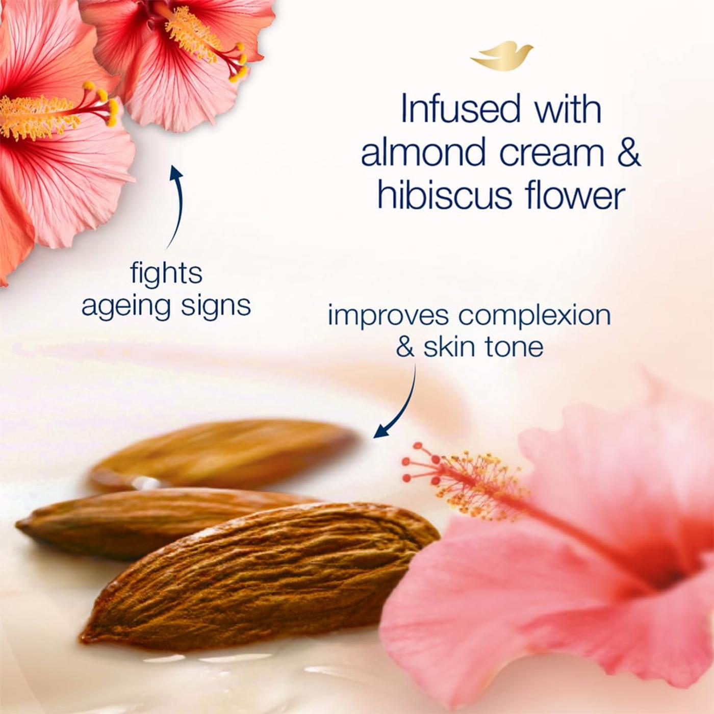 Dove Relaxing Almond Cream Body Wash Hibiscus 1L Pack of 2