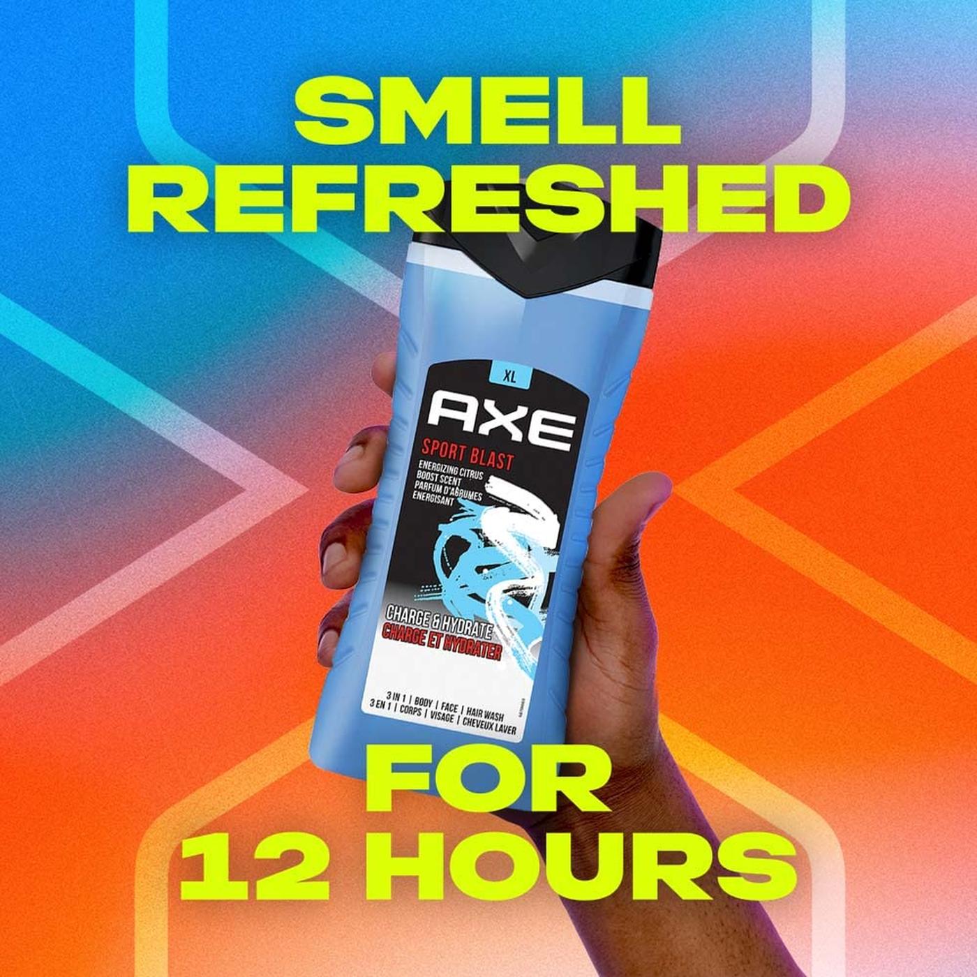 Axe Sports Blast 3-in-1 Body Face Hair Wash 400 ml Pack of 2