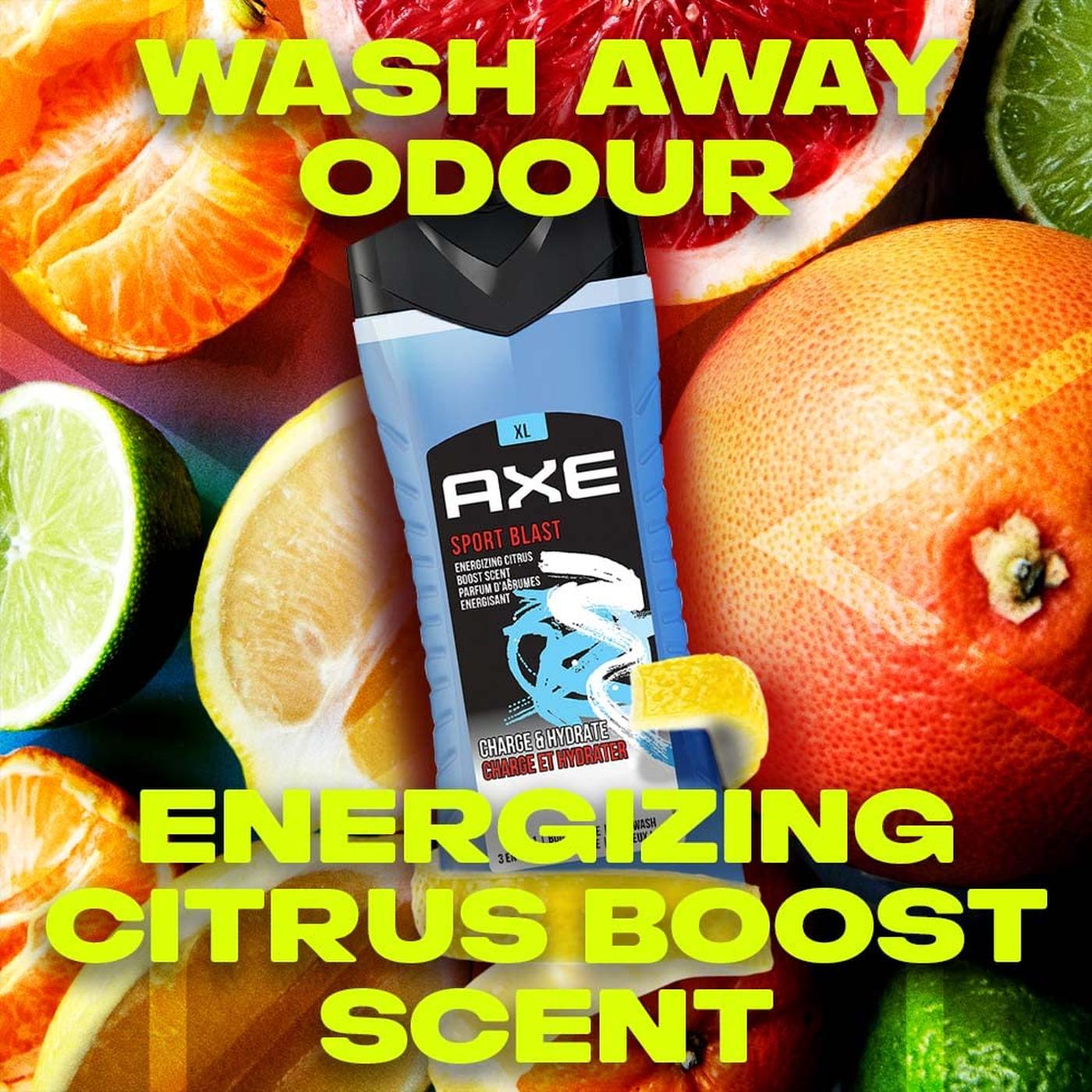 Axe Sports Blast 3-in-1 Body Face Hair Wash 400 ml Pack of 2