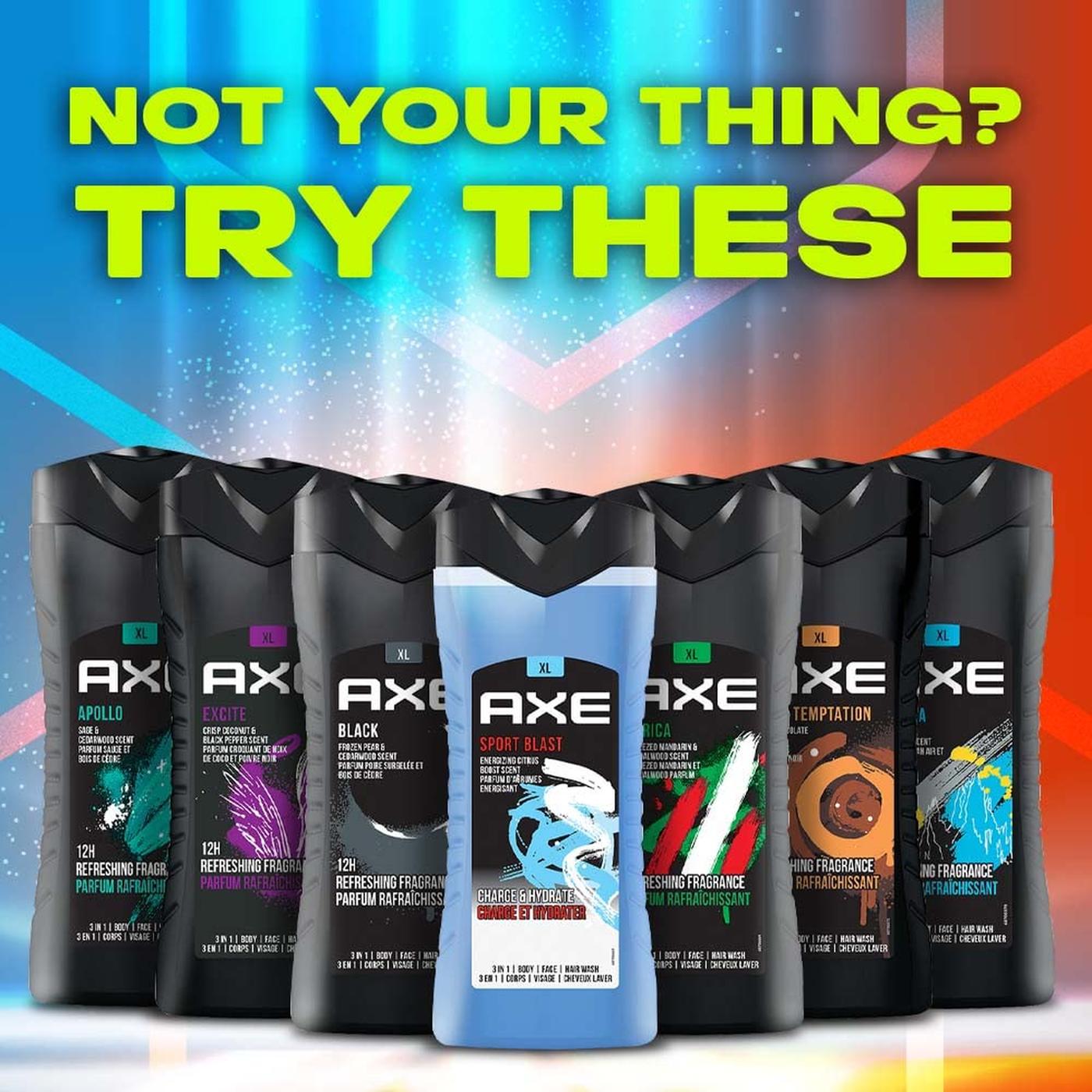 Axe Sports Blast 3-in-1 Body Face Hair Wash 400 ml Pack of 2