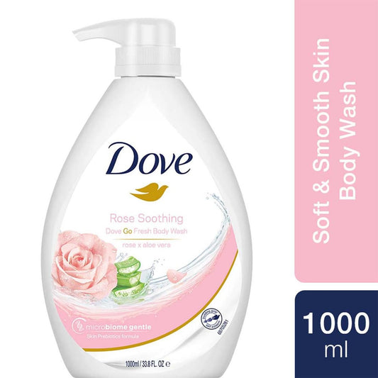 Dove Rose & Aloe Body Wash 1L