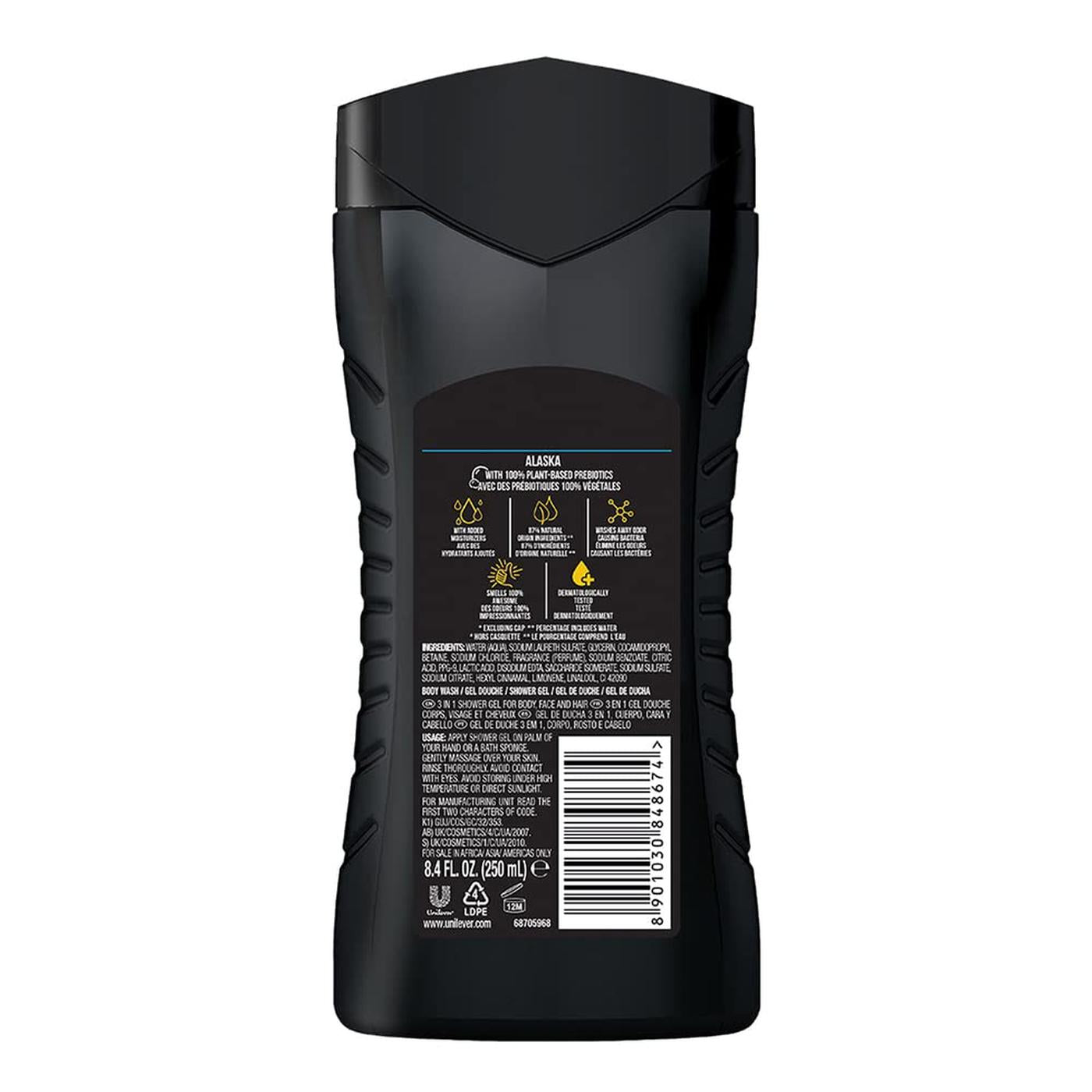 Axe Alaska 3-in-1 Body Face Hair Wash 250 ml