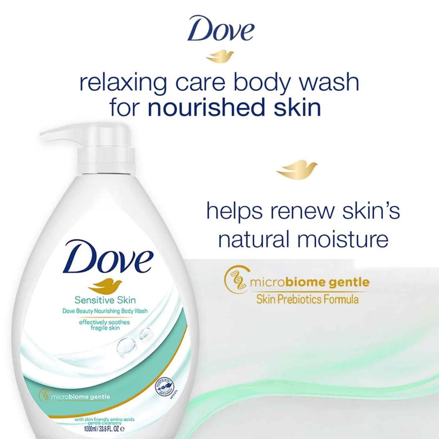 Dove Nourishing Body Wash Sensitive Skin 1L Pack of 2