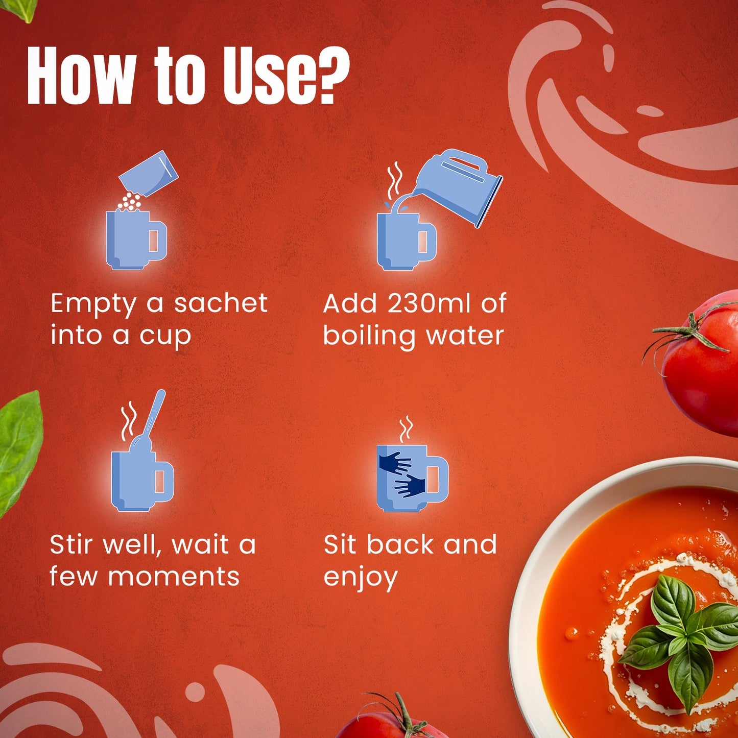 Batchelors - Cup A Soup Tomato | Instant Sachets Pack of 4 (93g)