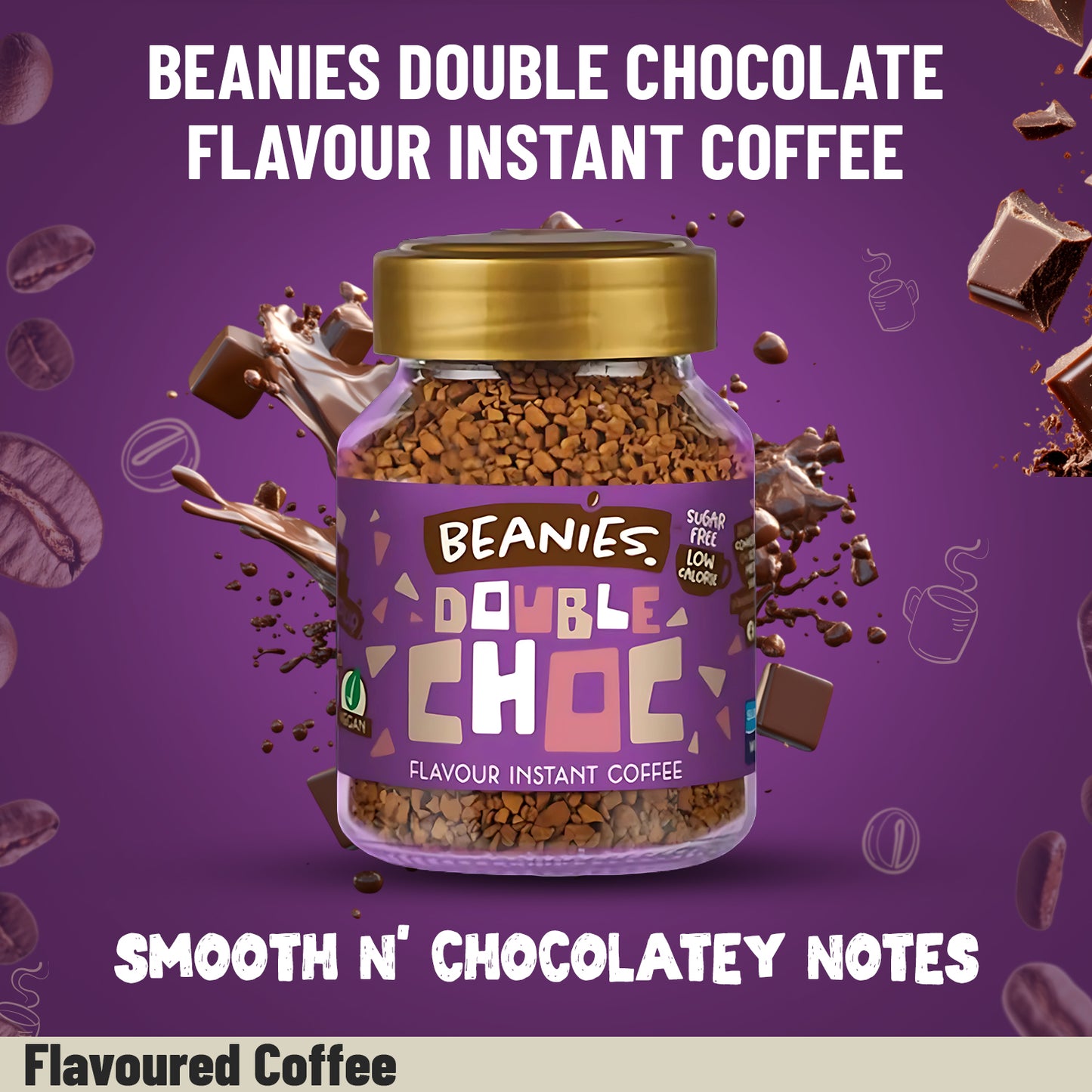 Beanies Double Chocolate Flavour Instant Coffee, 50g