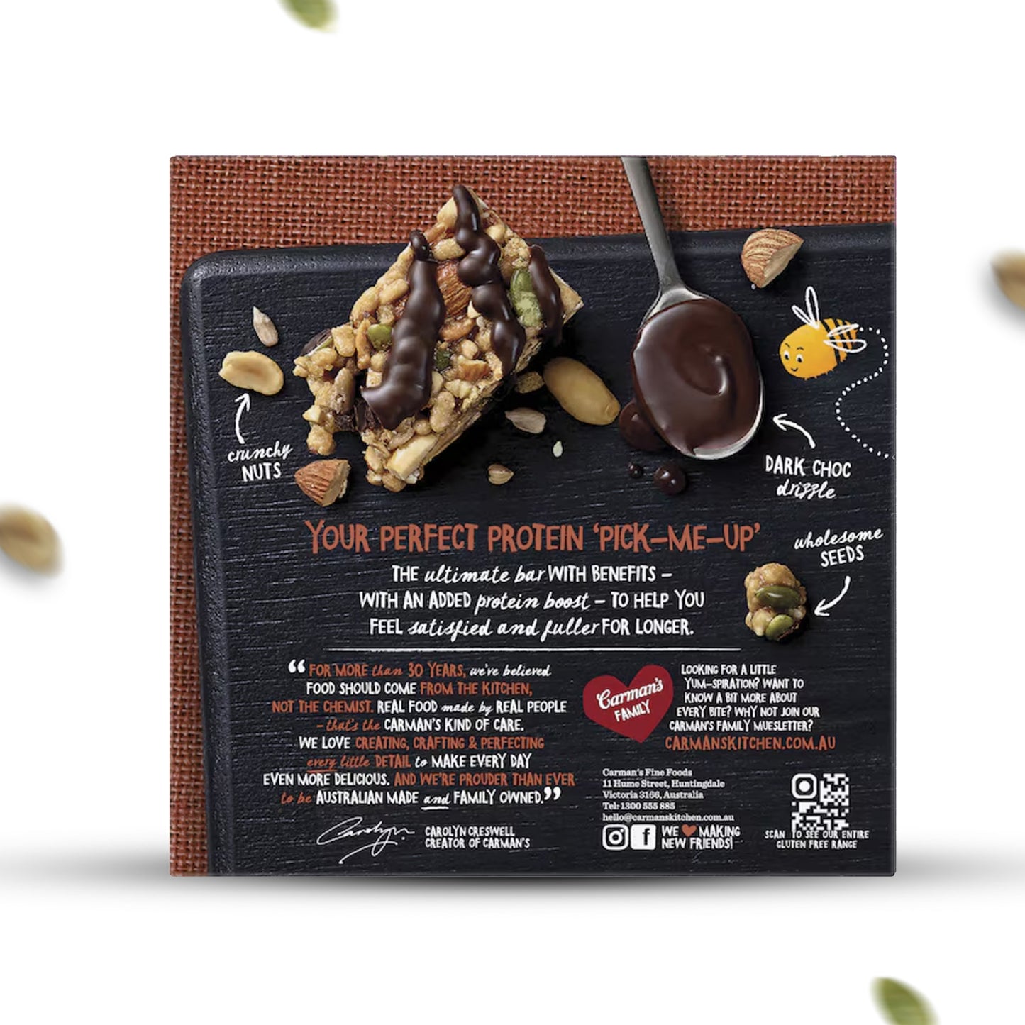 Carmans Bar Protein Salted Dark Choc Almond 200g