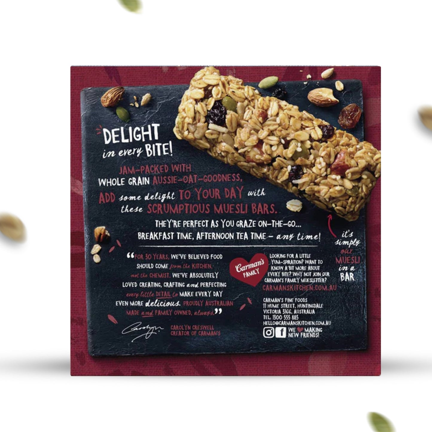 Carmans Muesli Bar Traditional Classic Fruit & Nut 270g