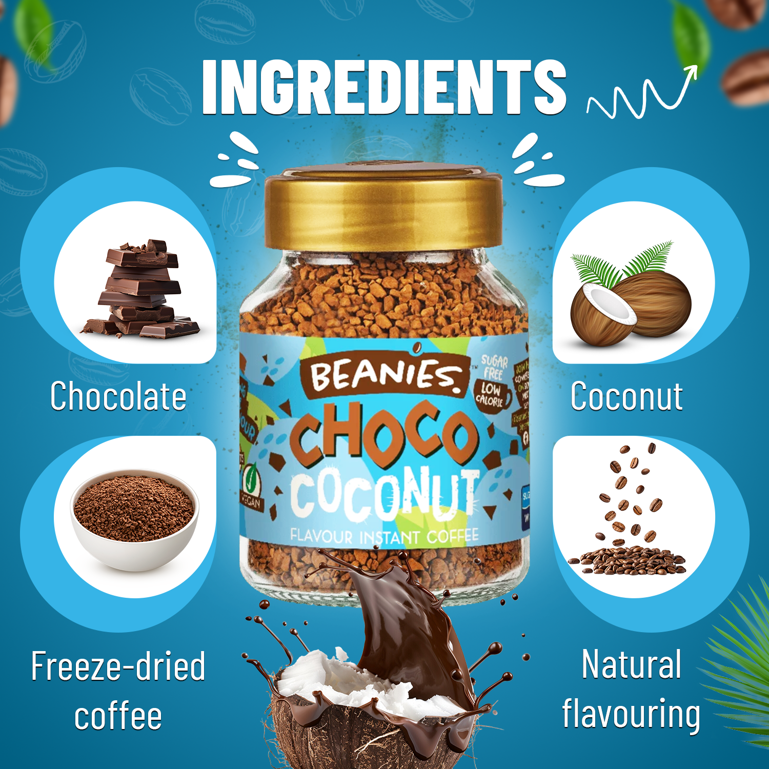 Choco coconut instant coffee