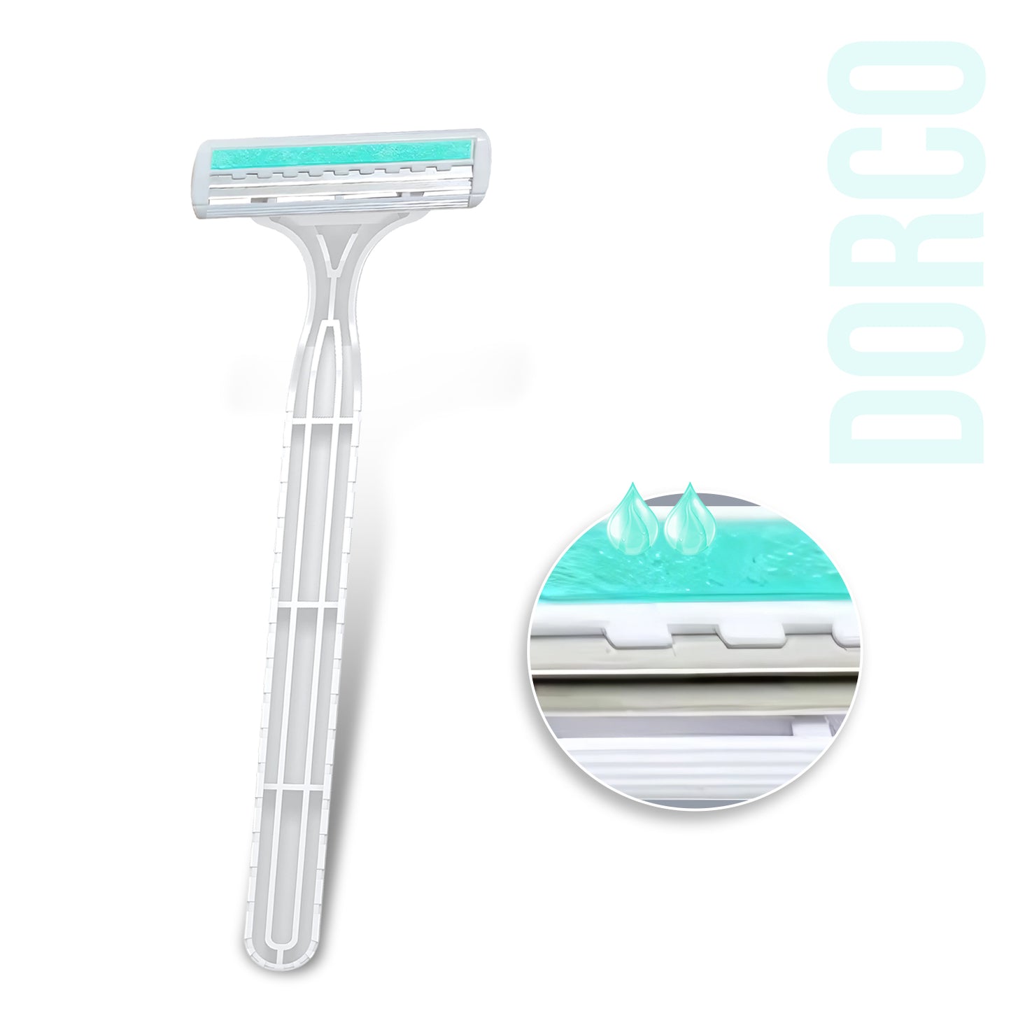 Dorco TG710 with Lubrastrip Pack of 24 (White)