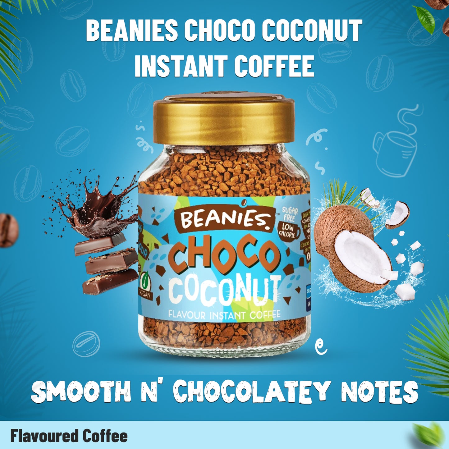 Instant choco coconut coffee