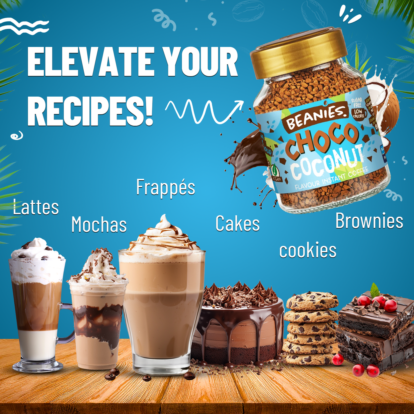 Instant coconut Flavored coffee
