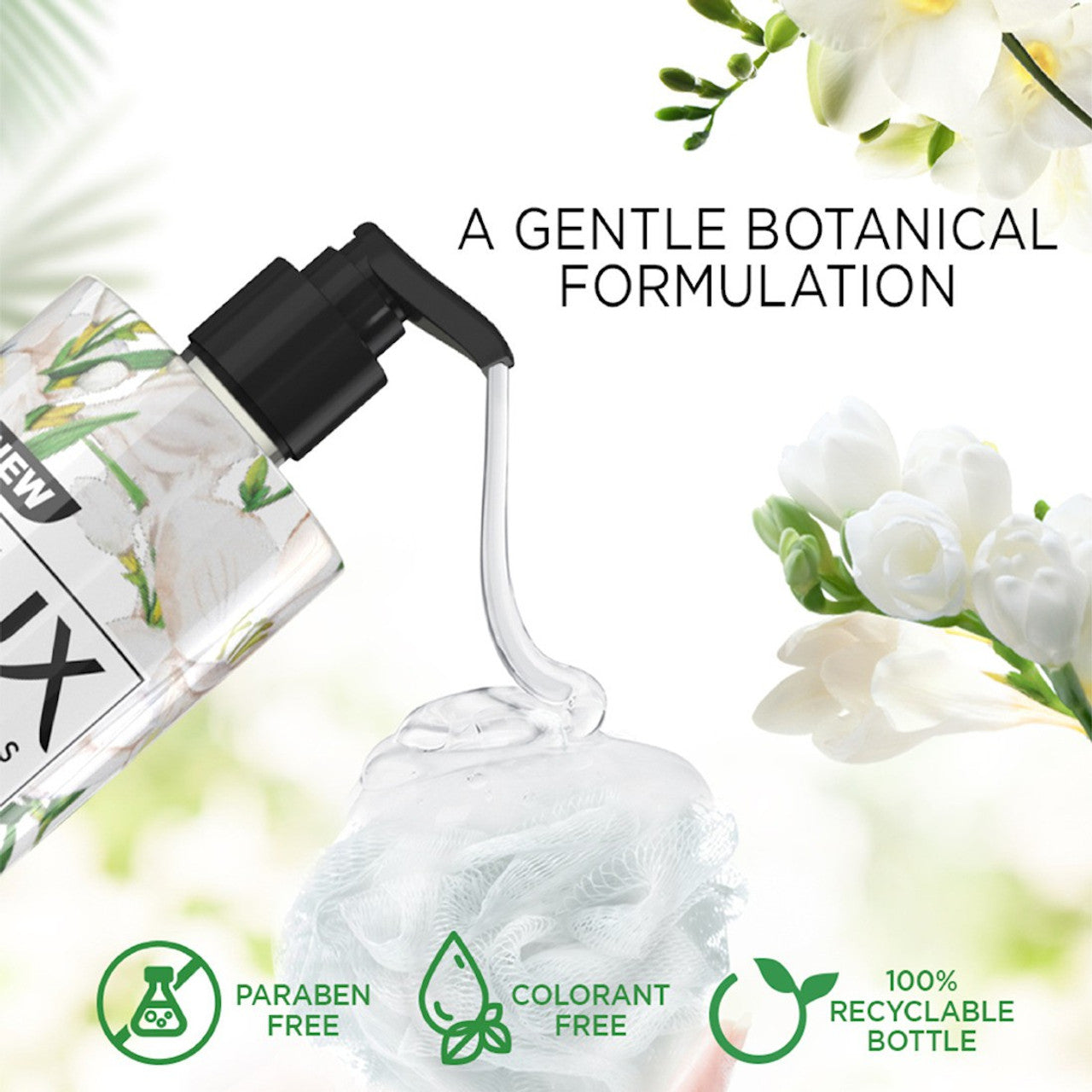 LUX Botanicals Detox Natural Body Wash | Freesia & Tea Tree Oil Extracts 450ml
