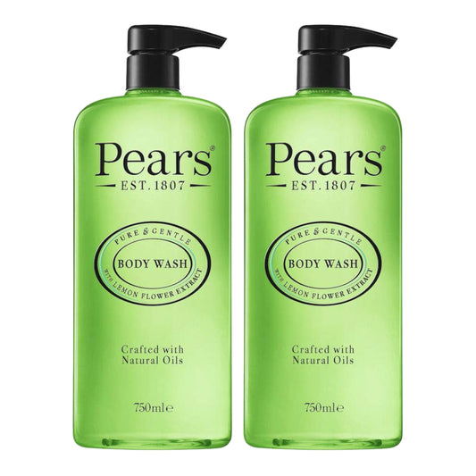 Pears Pure & Gentle Oil Clear Shower Gel 750 ml Pack of 2