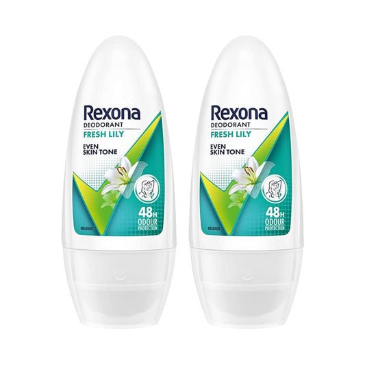 Rexona Fresh Lily Roll On Deodorant Women 50 ml Pack of 2