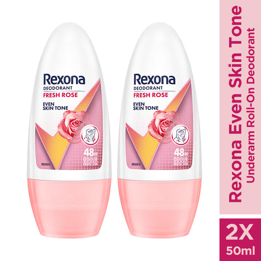 Rexona Fresh Rose Roll On Deodorant Women 50 ml Pack of 2