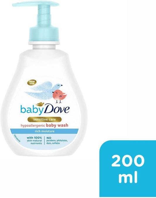 Baby Dove Rich Moisture Hair to Toe Baby Wash - 200ml & 400ml