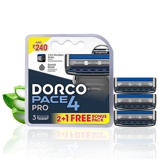 Dorco Pace 4 Pro Cartridge, Pack of 3