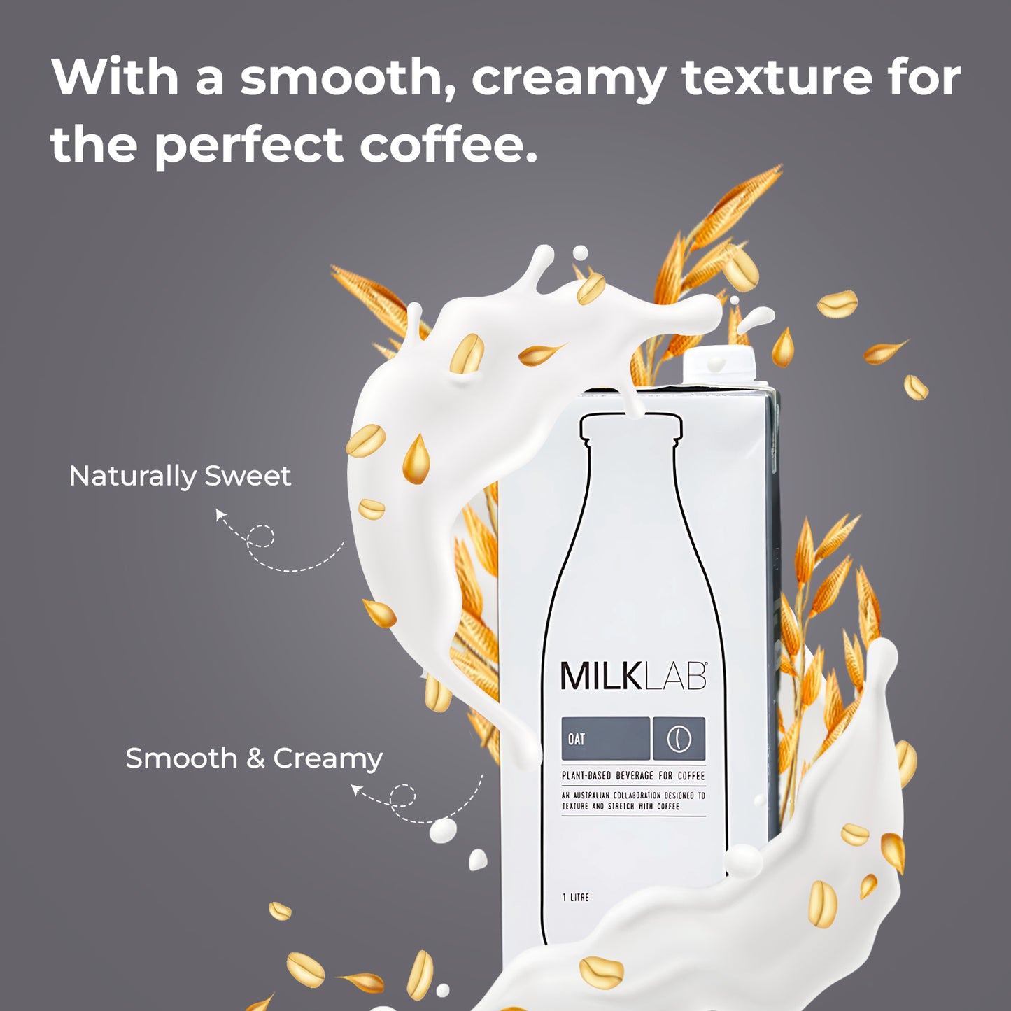 MILKLAB Oat Milk for Lattes | Gluten-Free | 1litres- Pack of 3