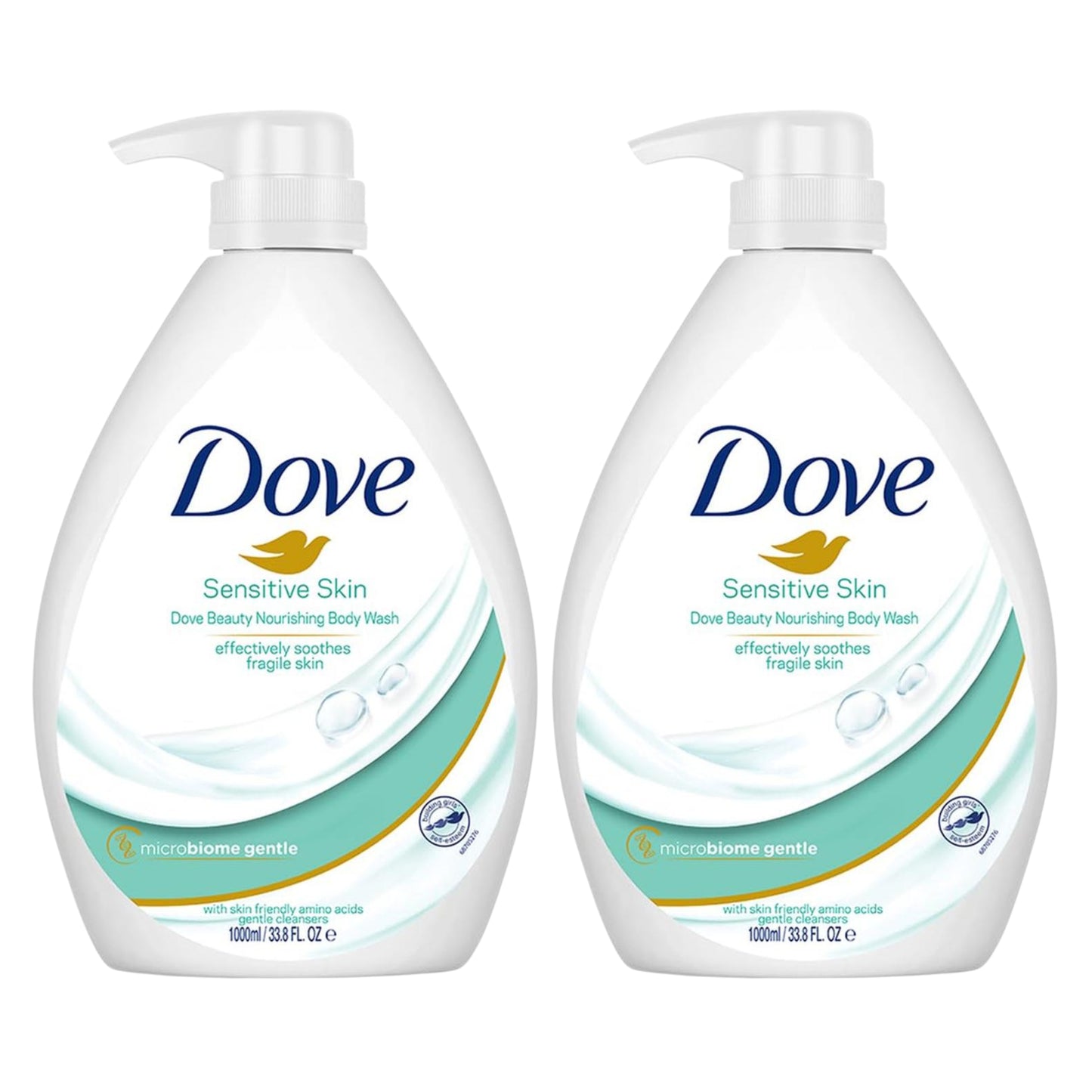 Dove Nourishing Body Wash Sensitive Skin 1L Pack of 2