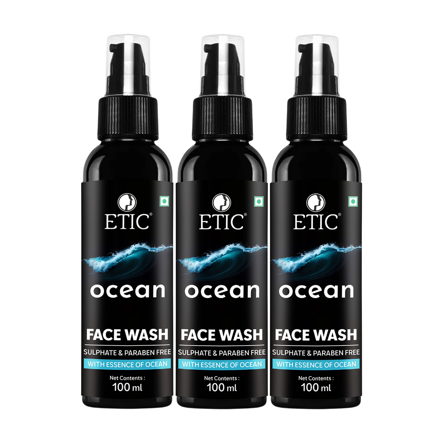 Etic Ocean Men's Face Wash 100ml Pack Of 3