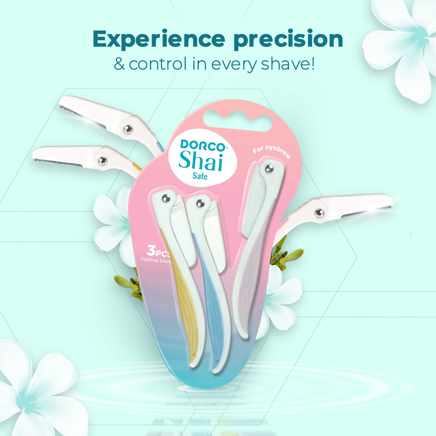 Dorco Shai Foldable Eyebrow & Facial Razor