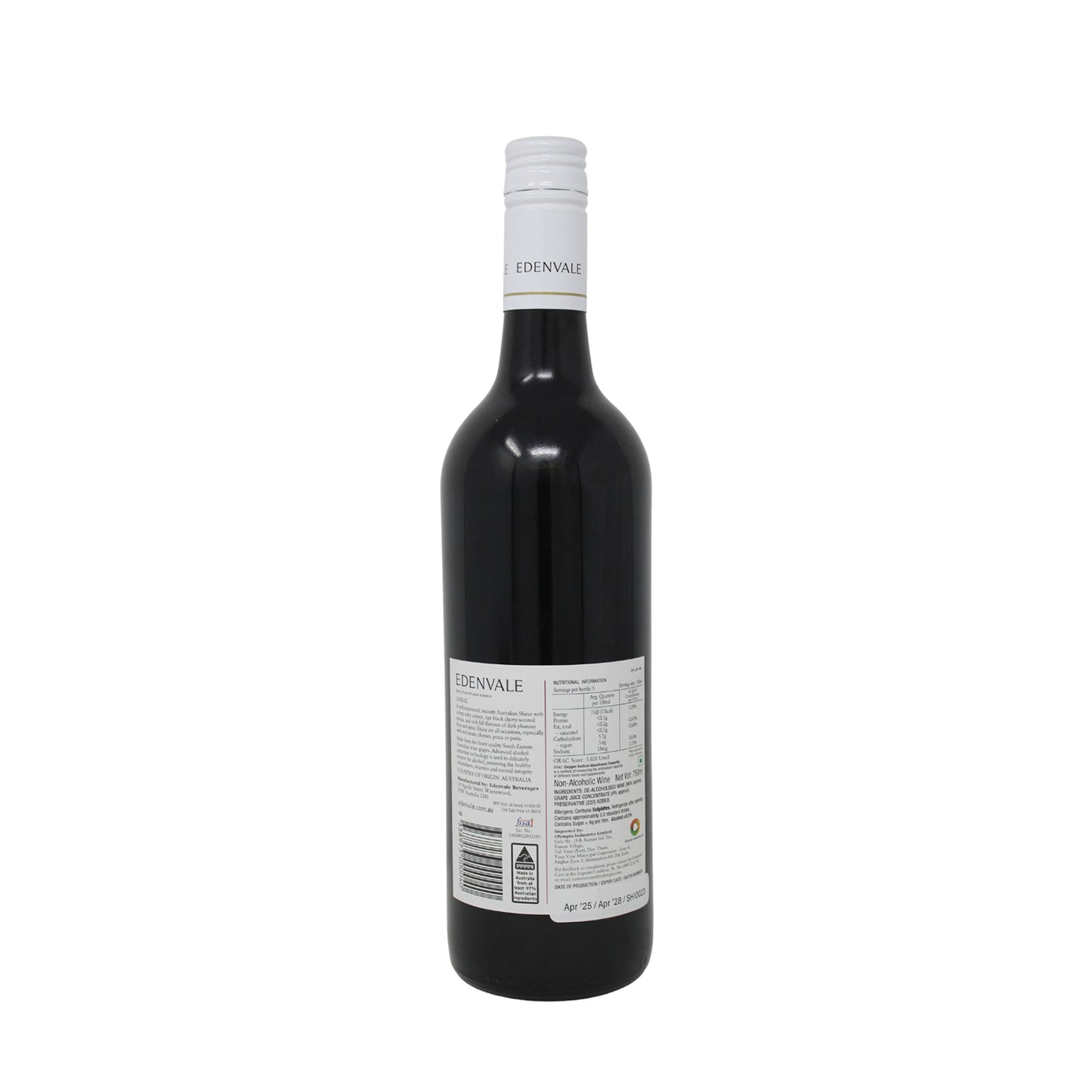 Edenvale Shiraz 750 ml Non Alcoholic Wine