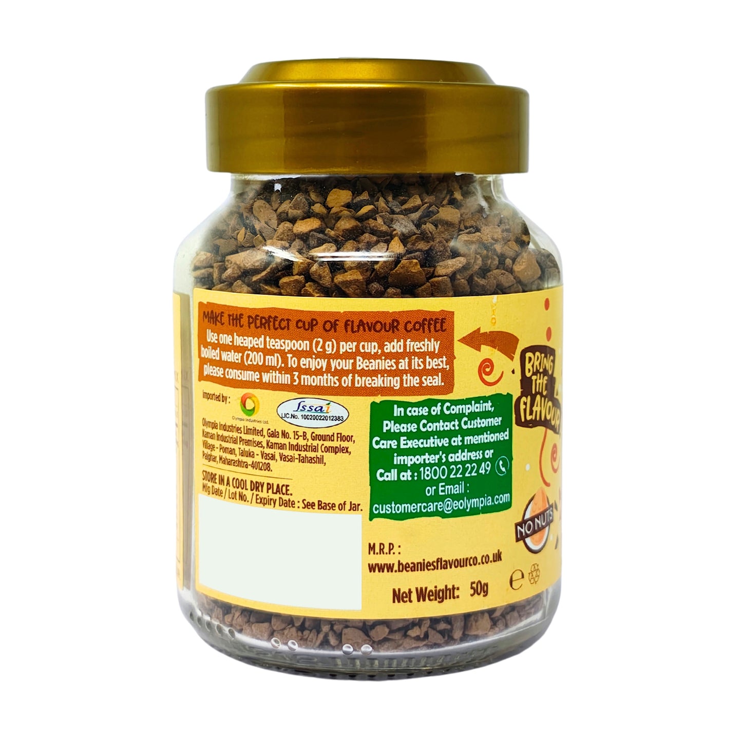 Beanies - Cinnamon Hazelnut Flavor Instant Coffee (50g)