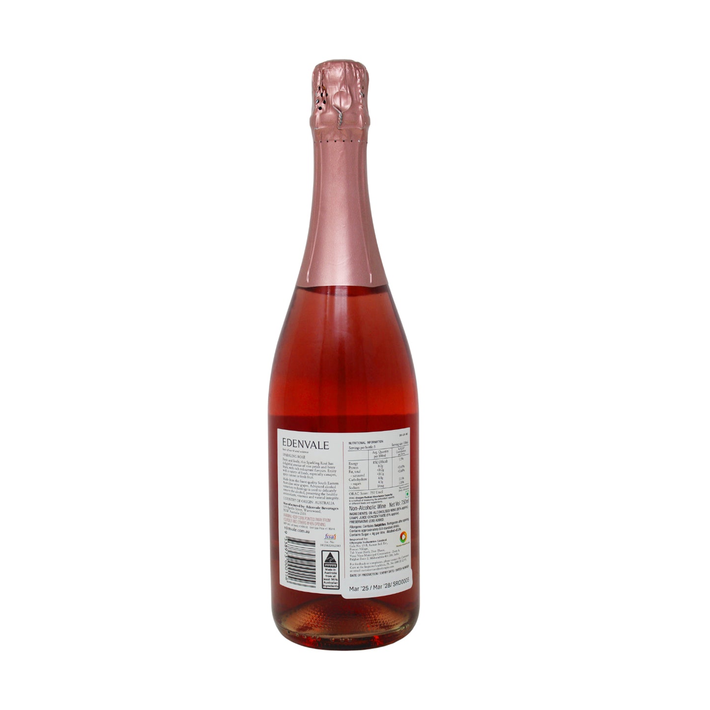 Edenvale Sparkling Rosé 750 ml Non Alcoholic Wine