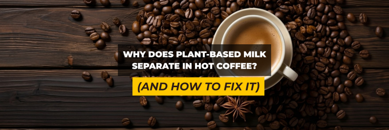 Plant-based milk separating in hot coffee – tips to prevent curdling with MILKLAB barista milk