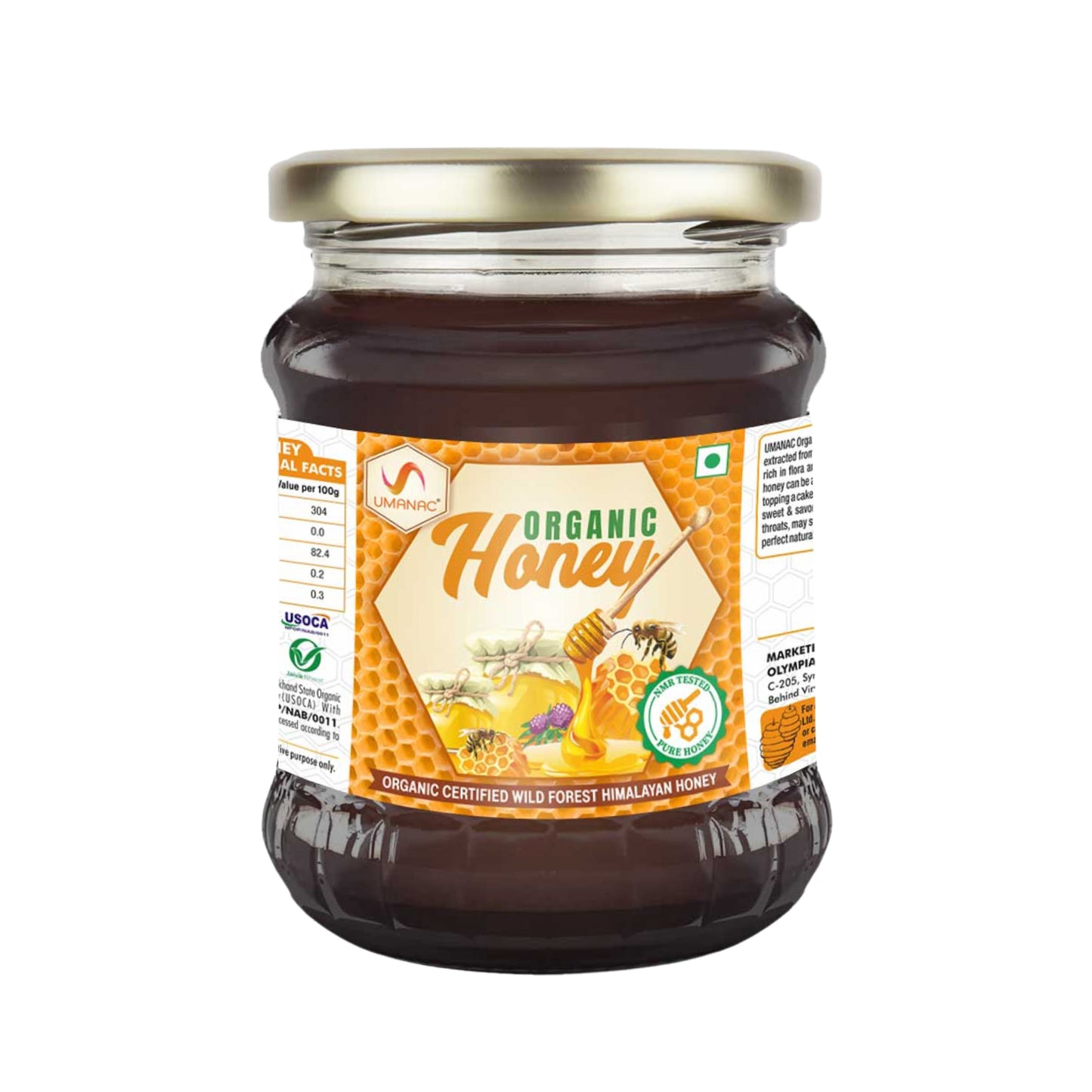 Umanac Organic Honey - 250Ml Vitamins & Minerals (Pack Of 2)