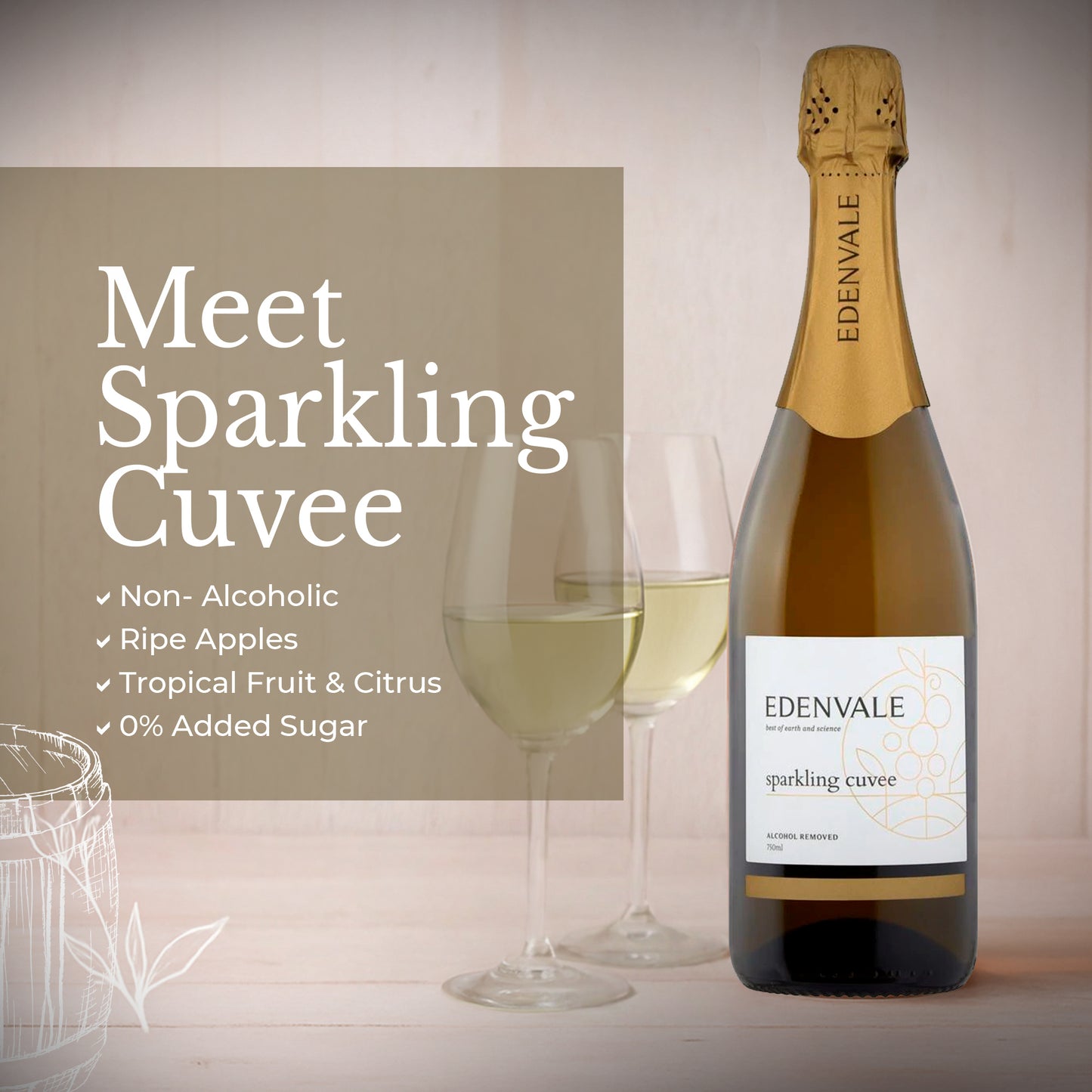 Edenvale sparkling cuvee, 750ml