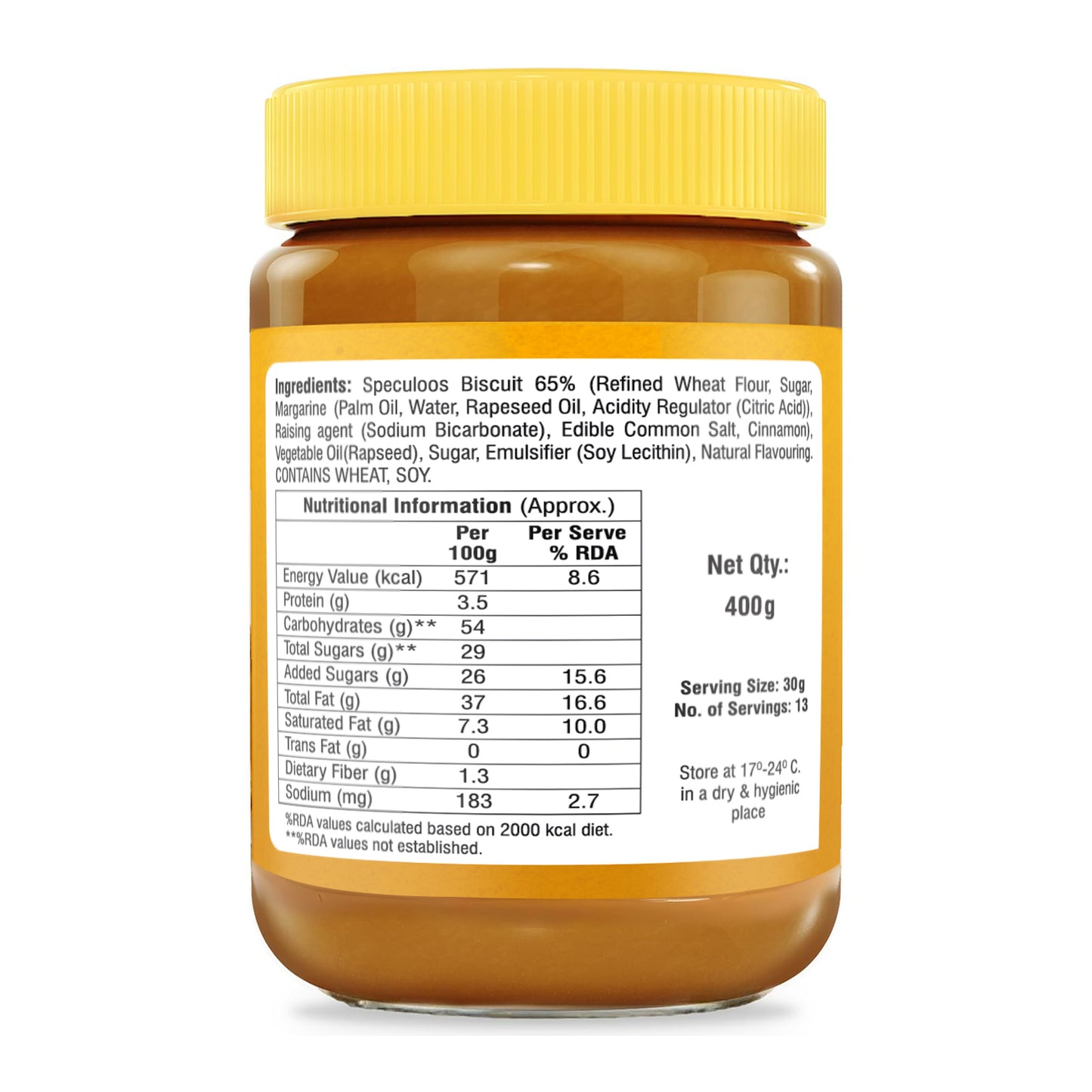 BONI Speculoos Crunchy Caramelized Biscuit Spread- 400g