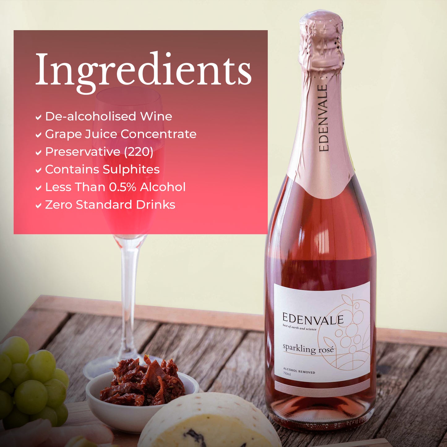 Edenvale sparkling Rose, 750ml
