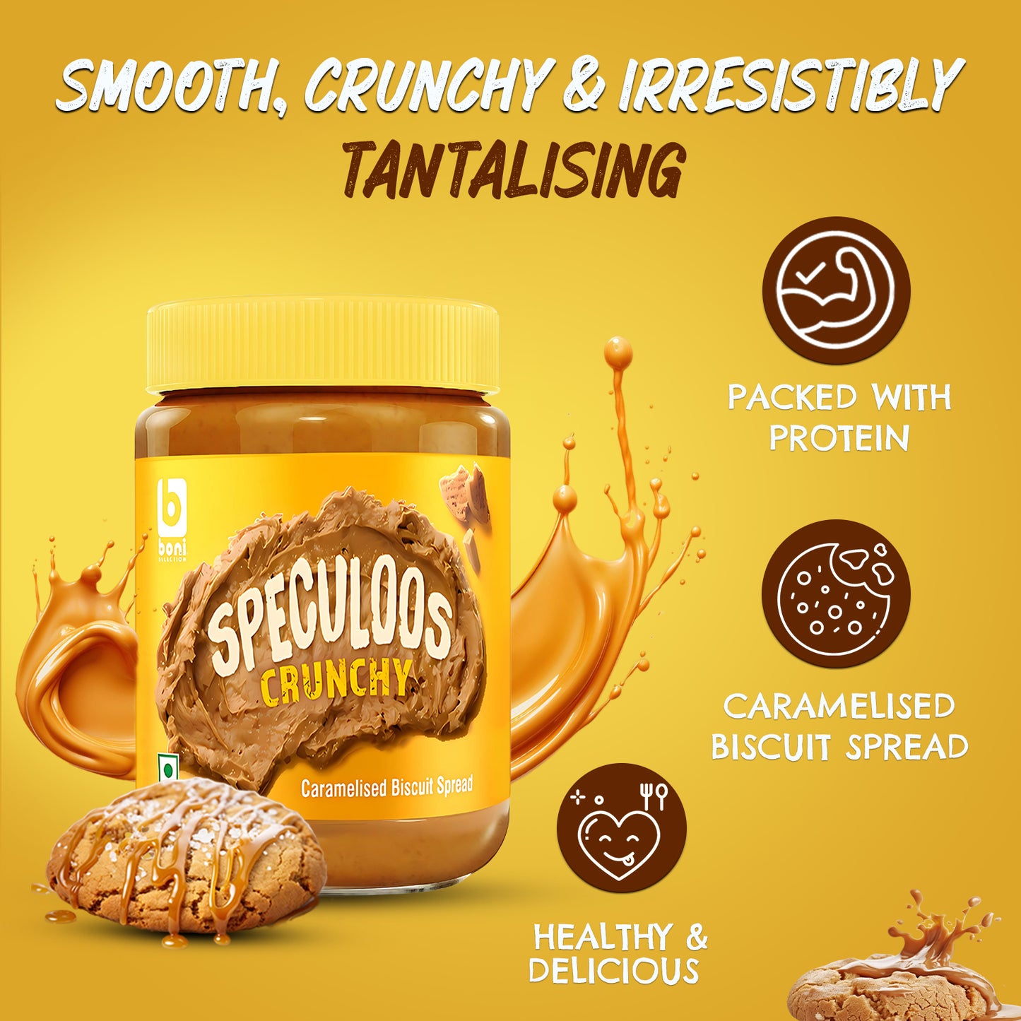 BONI Speculoos Crunchy Caramelized Biscuit Spread- 400g