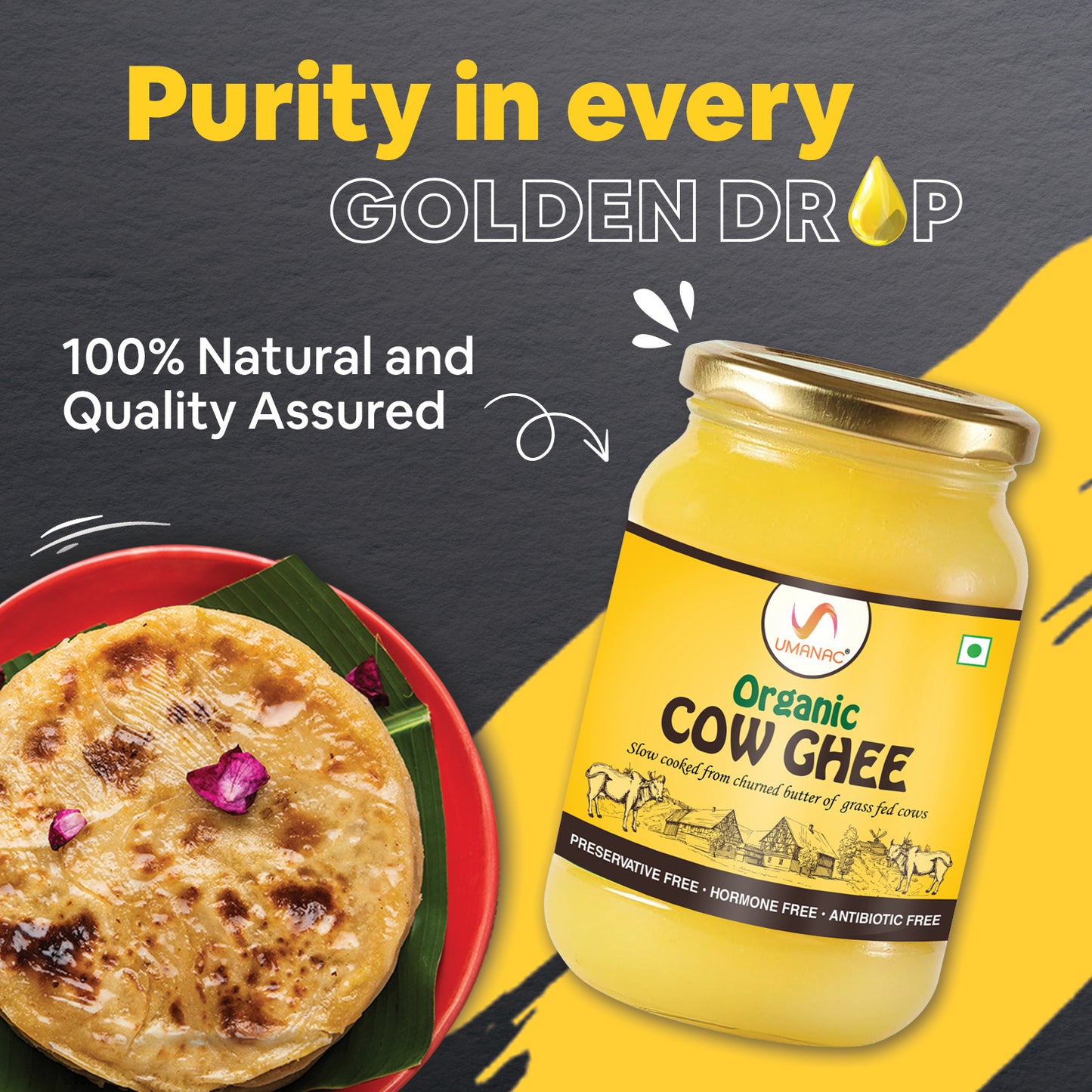 UMANAC Organics Premium Cow Ghee - 500ml