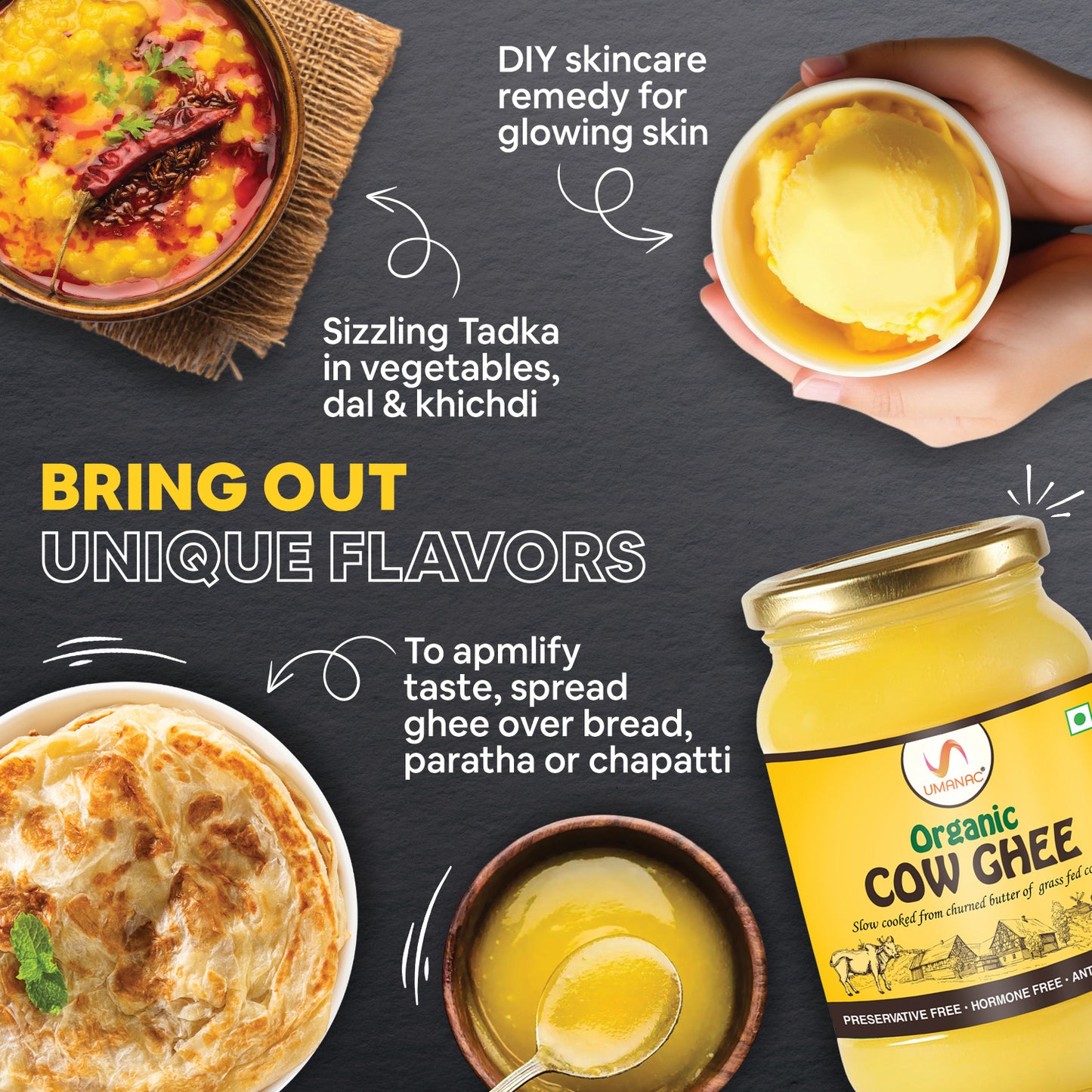UMANAC Organics Premium Cow Ghee - 500ml