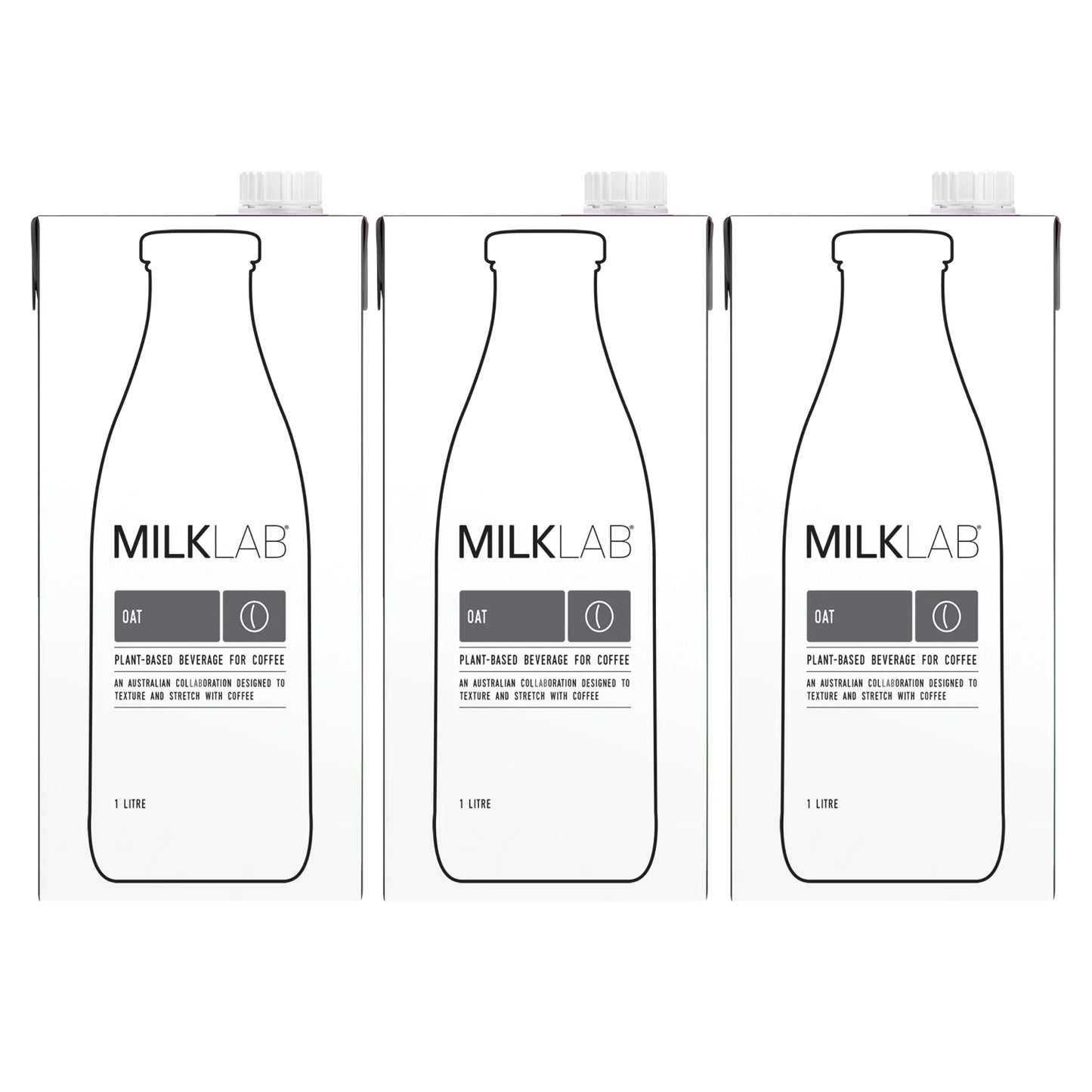 MILKLAB Oat Milk for Lattes | Gluten-Free | 1litres- Pack of 3