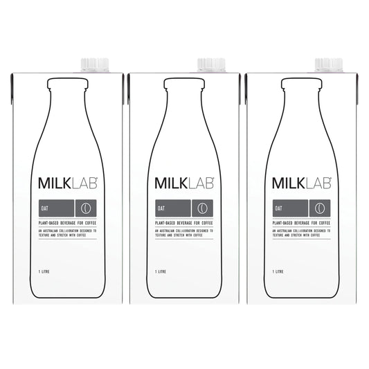 MILKLAB Oat Milk for lattes & more, Gluten-free Milk for a Healthier Choice, 1Litre- Pack of 3