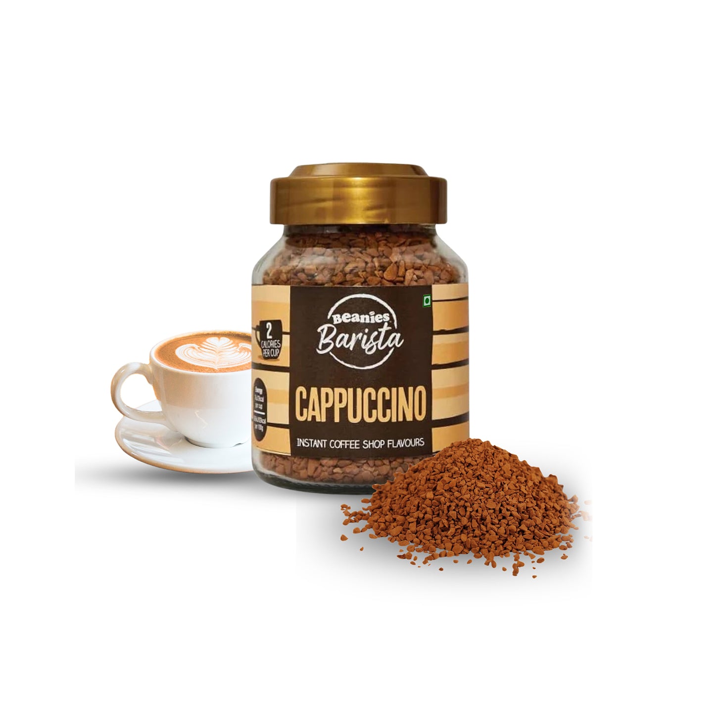 Beanies Barista Range - Cappuccino Instant Coffee, 50g