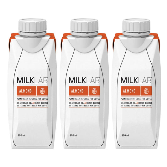 MILKLAB Unsweetened Almond Milk, Plant-Based Milk in India, Perfect for Baristas & Smoothies, 250ML- Pack of 3