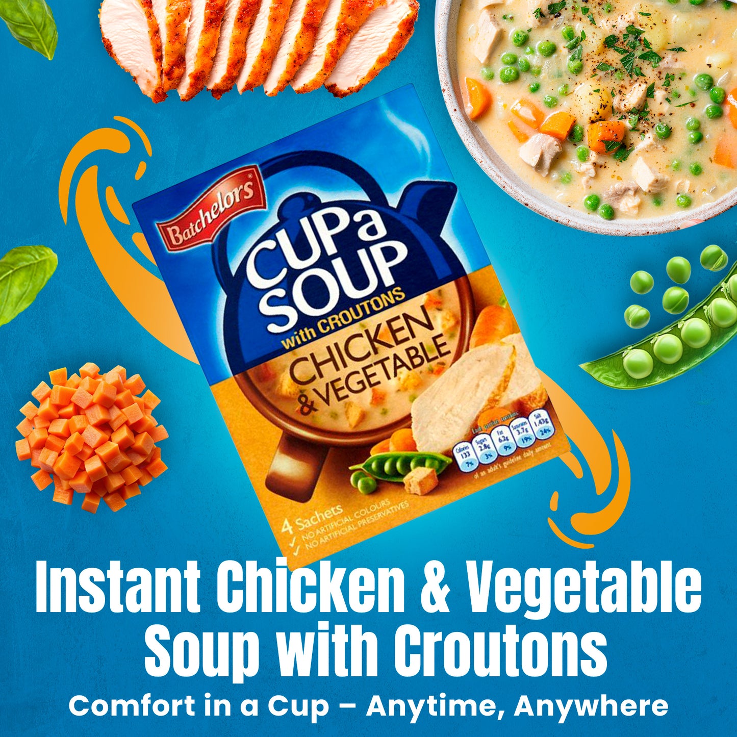 Batchelors Cup A Soup Chicken and Vegetable with Croutons, 110g